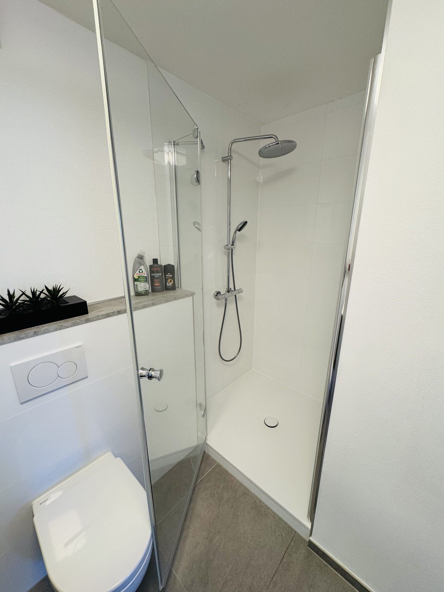 Modernes Badezimmer mit Regendusche